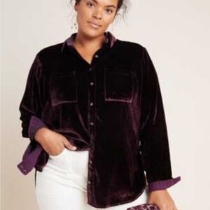 MAEVE By Antropologie Burgundy Top